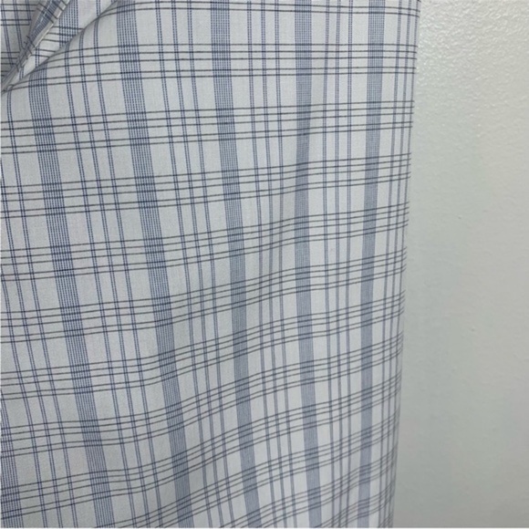 NWT Calvin Klein Button Down Shirt Mens‎ 15 34-35 Blue Plaid L/S 12786. - Picture 10 of 11